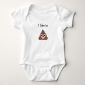 Aanpasbare Poo Emoji Romper (Voorkant)