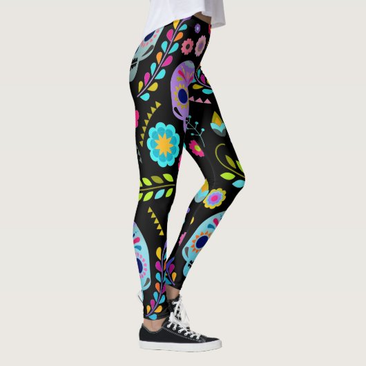 aanpasbare pop schedel leggings (Rechts)