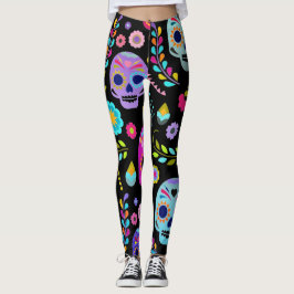 aanpasbare pop schedel leggings