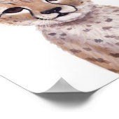 Aanpasbare Poster van Cute Jonge Jachtluipaard voo (Hoek)