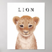 Aanpasbare Poster van een Mooie Leeuwenwelp voor K (Voorkant)