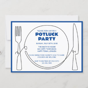 AANPASBARE POTLUCK PARTY KAART