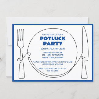 AANPASBARE POTLUCK PARTY KAART