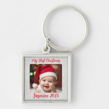 Aanpasbare Premium Vierkante Baby Eerste Kerstmis
