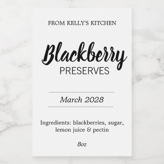 Aanpasbare Preserves BL_02sq Sticker (Enkel label)