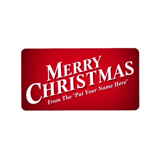 Aanpasbare Prettig Kerstmis Plaklabels Etiket (Voorkant)