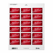 Aanpasbare Prettig Kerstmis Plaklabels Etiket (Full Sheet)