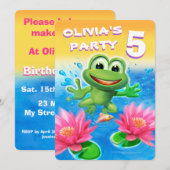 Aanpasbare prettige verjaardagsuitnodiging met kik kaart (Voorkant / Achterkant)