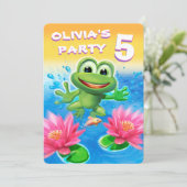 Aanpasbare prettige verjaardagsuitnodiging met kik kaart (Staand voorkant)