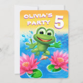 Aanpasbare prettige verjaardagsuitnodiging met kik kaart (Voorkant)