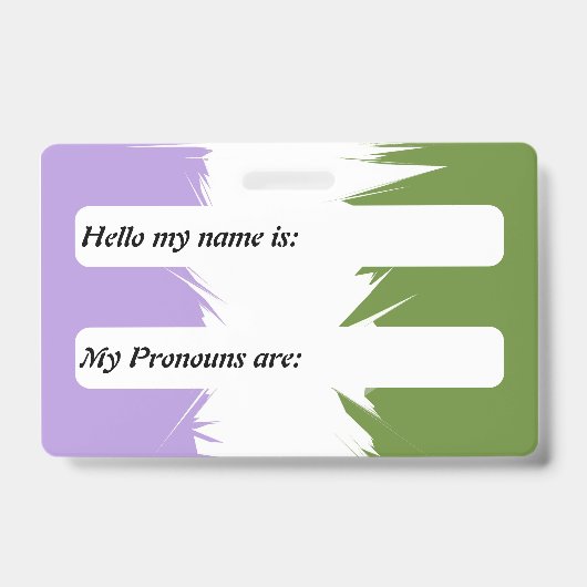Aanpasbare Prikkelige Boho Genderqueer Pride Vlag Badge (Voorzijde)