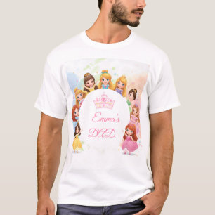 Aanpasbare Prinses Verjaardags T-Shirt voor Papa