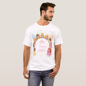 Aanpasbare Prinses Verjaardags T-Shirt voor Papa (Voorkant volledig)