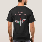Aanpasbare Pro-Palestina T-Shirt (Achterkant)