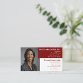 Aanpasbare professionele foto visitekaartje (Staand voorkant)