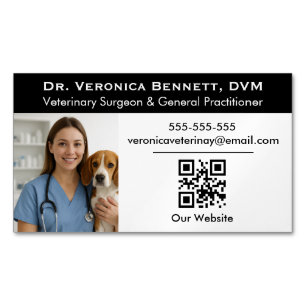 Aanpasbare professionele veterinaire foto magnetisch visitekaartje