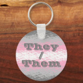 Aanpasbare Pronoun Demigirl Pride Vlag Sleutelhanger (Voorkant)