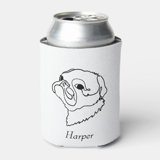 Aanpasbare Pug Star Hope Code Blikjeskoeler (Blikje Voorkant)