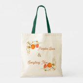 Aanpasbare Pumpkin Spice Herfst Boodschappentas Tote Bag (Achterkant)
