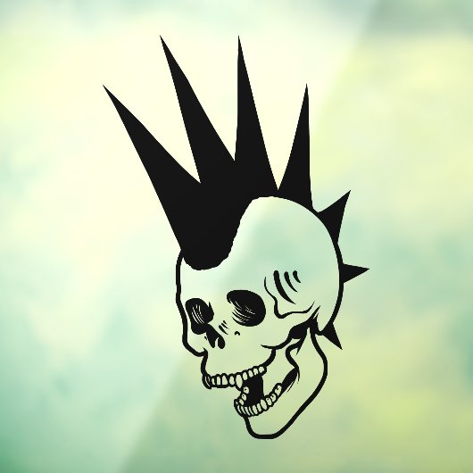 Aanpasbare Punk Schedel Raamsticker (Vel 3)