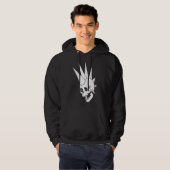 Aanpasbare Punk Schedel Versie 2 Hoodie (Voorkant volledig)