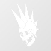 Aanpasbare Punk Schedel Versie 2 Raamsticker (Vel)