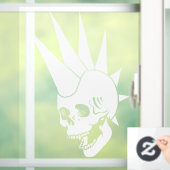 Aanpasbare Punk Schedel Versie 2 Raamsticker (Huis)