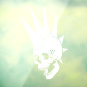 Aanpasbare Punk Schedel Versie 2 Raamsticker (Vel 3)