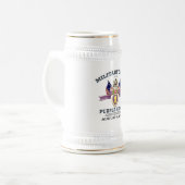 Aanpasbare "PURPER HART VLAGGEN" Bierpul (Voorkant links)