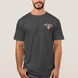 Aanpasbare "PURPEREN HART LINT" T-shirt