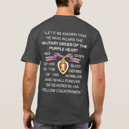 Aanpasbare "PURPEREN HART LINT" T-shirt