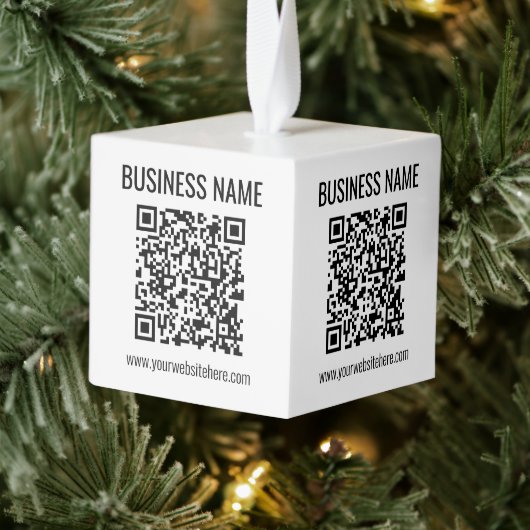 Aanpasbare QR-code & bedrijfsnaam Decoratie (Boom)