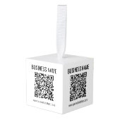 Aanpasbare QR-code & bedrijfsnaam Decoratie (Voorkant hoekig)