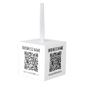 Aanpasbare QR-code & bedrijfsnaam Decoratie (Achter hoekig)