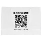 Aanpasbare QR-code & bedrijfsnaam Groot Cadeauzakje (Achterkant)