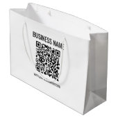 Aanpasbare QR-code & bedrijfsnaam Groot Cadeauzakje (Achterkant Gekanteld)