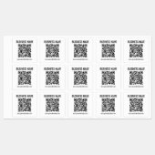 Aanpasbare QR-code & bedrijfsnaam Labels (Vel)