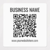Aanpasbare QR-code & bedrijfsnaam Labels (Design 2)
