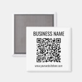 Aanpasbare QR-code & bedrijfsnaam Magneet (Voorkant / Achterkant)