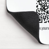 Aanpasbare QR-code & bedrijfsnaam Muismat (Hoek)