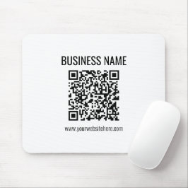 Aanpasbare QR-code & bedrijfsnaam Muismat
