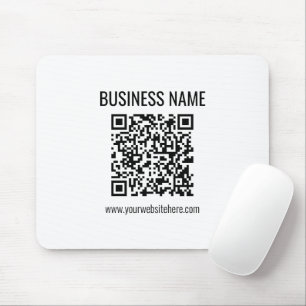 Aanpasbare QR-code & bedrijfsnaam Muismat