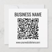 Aanpasbare QR-code & bedrijfsnaam Notitiekaartje (Voorkant)