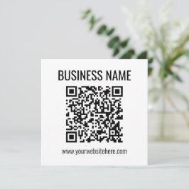 Aanpasbare QR-code & bedrijfsnaam Notitiekaartje