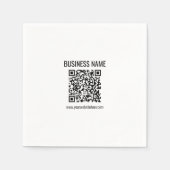 Aanpasbare QR-code & bedrijfsnaam Servet (Voorkant)