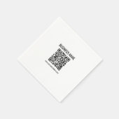 Aanpasbare QR-code & bedrijfsnaam Servet (Hoek)