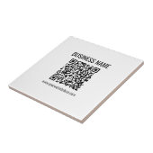 Aanpasbare QR-code & bedrijfsnaam Tegeltje (Zijkant)