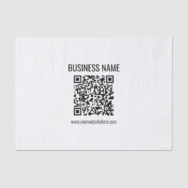 Aanpasbare QR-code & bedrijfsnaam Tissuepapier