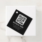 Aanpasbare QR-code & bewerkbare tekstontwerp Bedankjes Labels (In situ)
