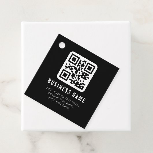 Aanpasbare QR-code & bewerkbare tekstontwerp Bedankjes Labels (In situ)